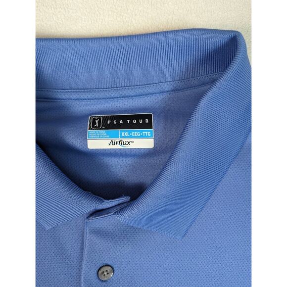 PGA Tour Airflux Blue‎ Polo Men's Size XXL New with Tags - Picture 2 of 5